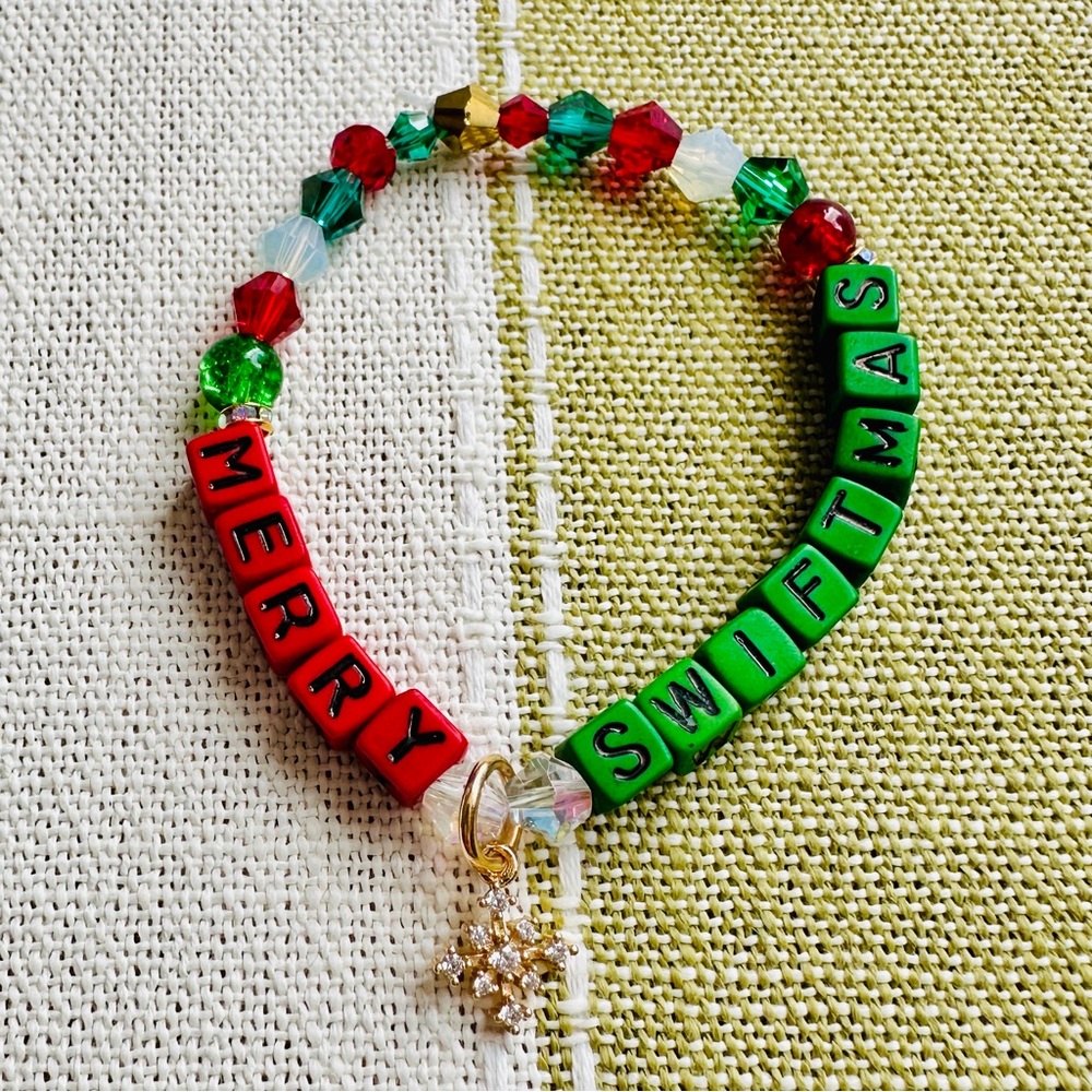 Taylor Swift Christmas Holidays Eras Tour Friendship Bracelet ~ Merry Swiftmas